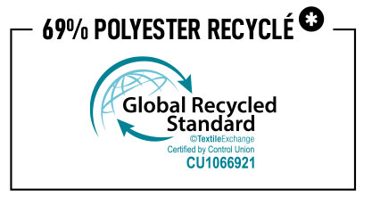 69% de polyester recyclé
