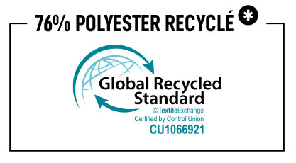 76% de polyester recyclé