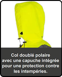 Col doublé polaire avec capuche intégrée