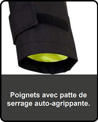 Poignet avec patte de serrage auto-agrippante