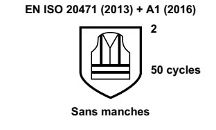 EN ISO 20471 (2013) + A1 (2016) - 2 - 50 cycles - Avec manches